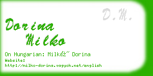 dorina milko business card